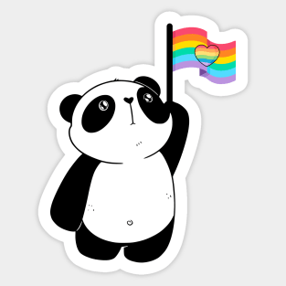 Rainbow Flag Panda Sticker